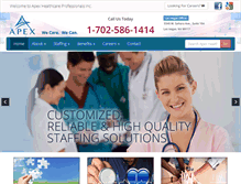 Tablet Screenshot of apexhealthcarepro.com